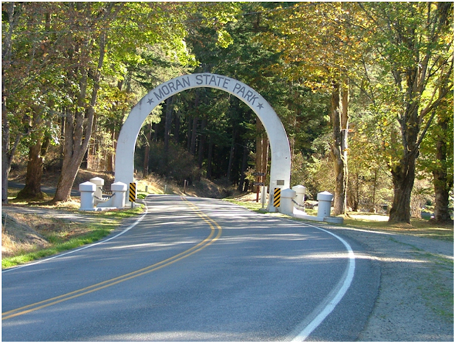 Moran State Park entrance arch