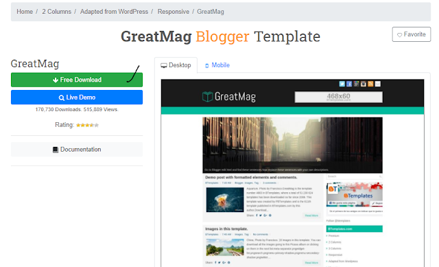 Download template GreatMag