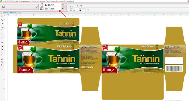  Kemasan  Teh CDR Cara Membuat Template Desain  Kemasan  Teh 