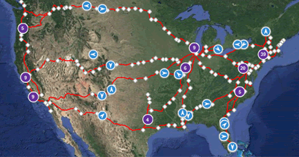 Maps Mania: Live Real-Time Map of Amtrak Trains