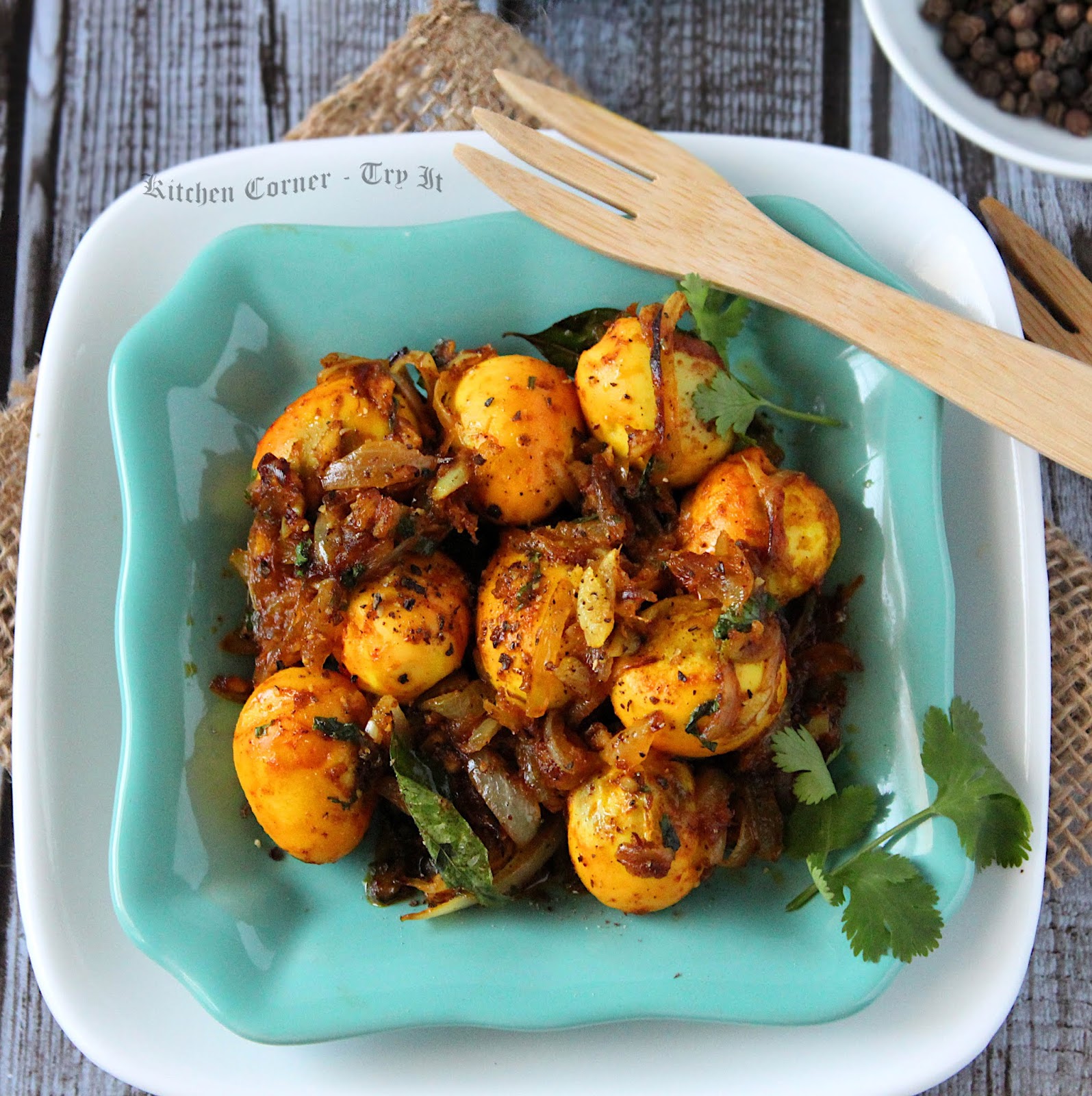 Kada Mutta Quail Eggs Pepper Fry