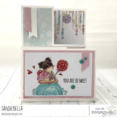 www.stampingbella.com: rubber stamp used: TINY TOWNIE SAMMY IS SWEET card by Sandie Dunne