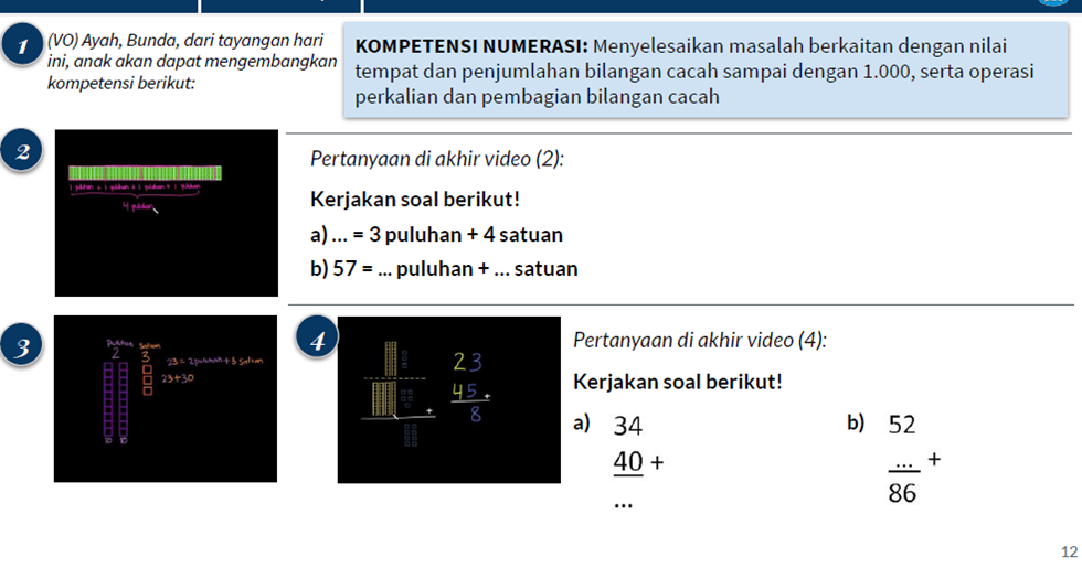 Jawaban Soal matematika, Kerjakan soal berikut 3 puluhan tambah 4