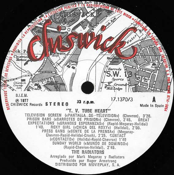 SPANISH BOMBS The Radiators from the space Tv tube heart Lp 1978