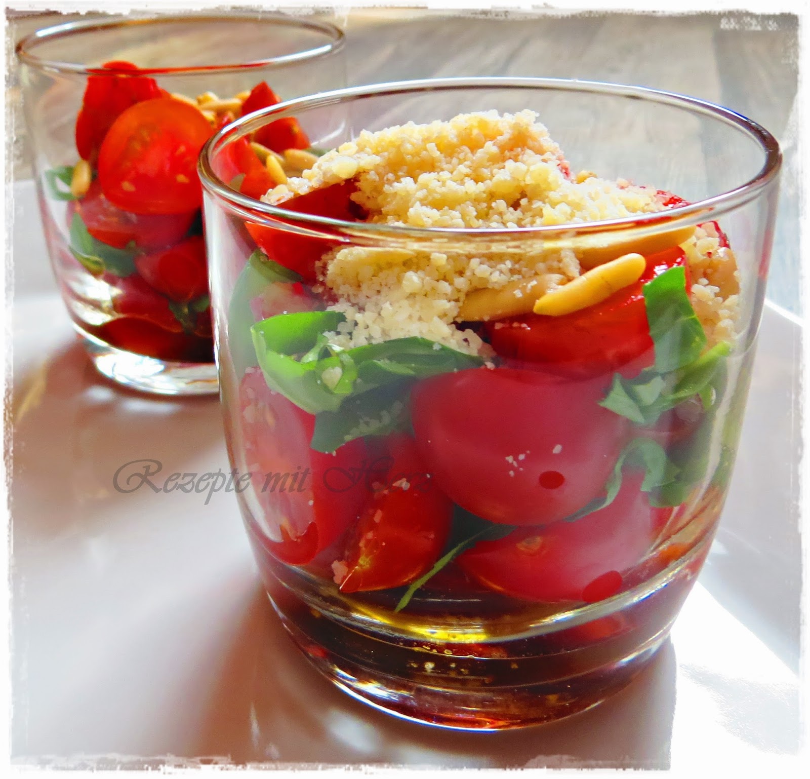 Rezepte mit Herz: Tomatensalat im Glas