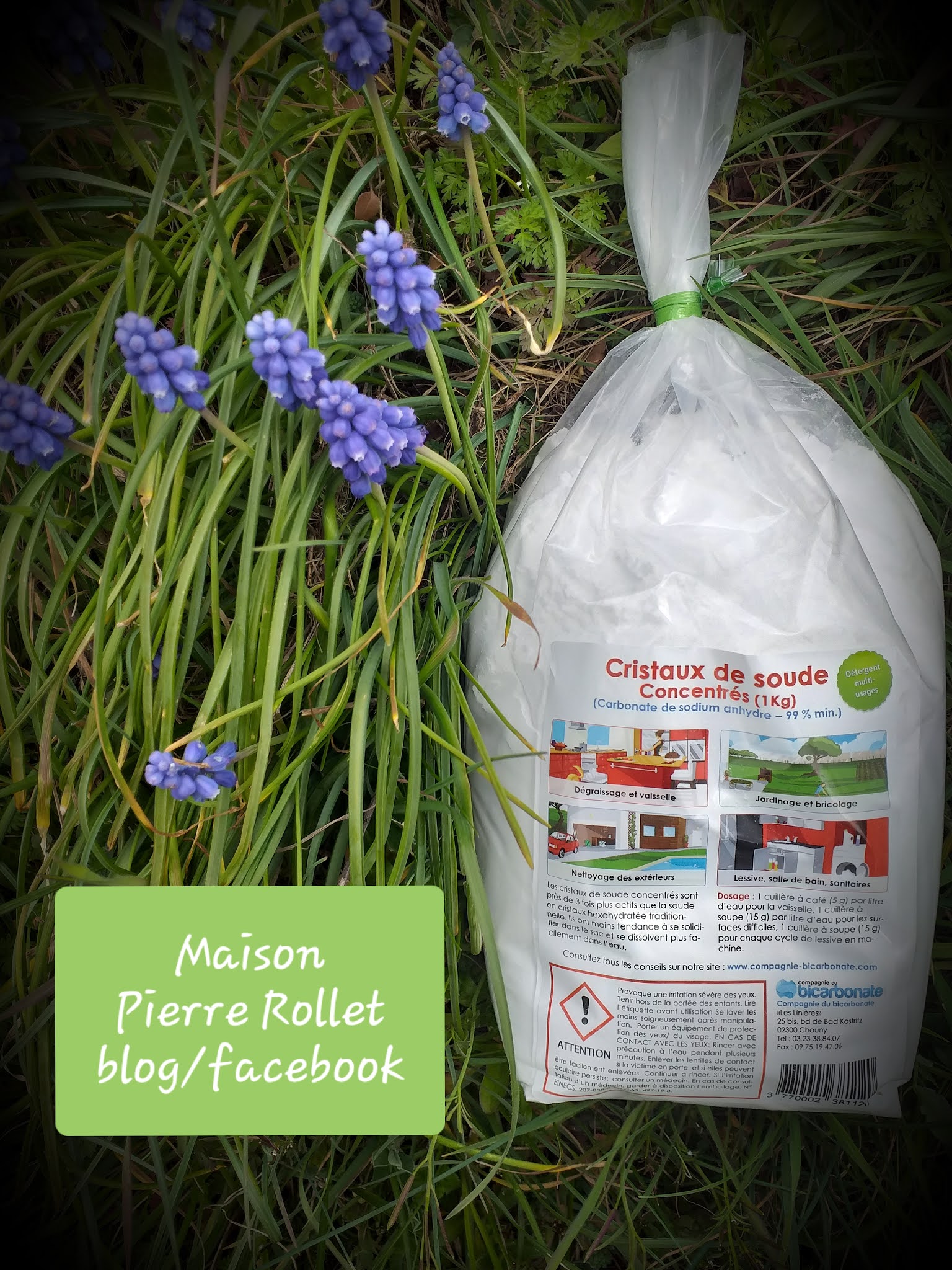 Maison Pierre Rollet bicarbonate de soude, cristaux de soude, vinaigre...