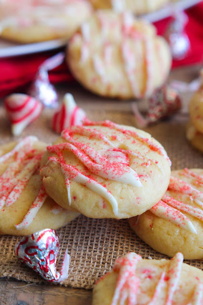 Candy Cane Kiss Cookies