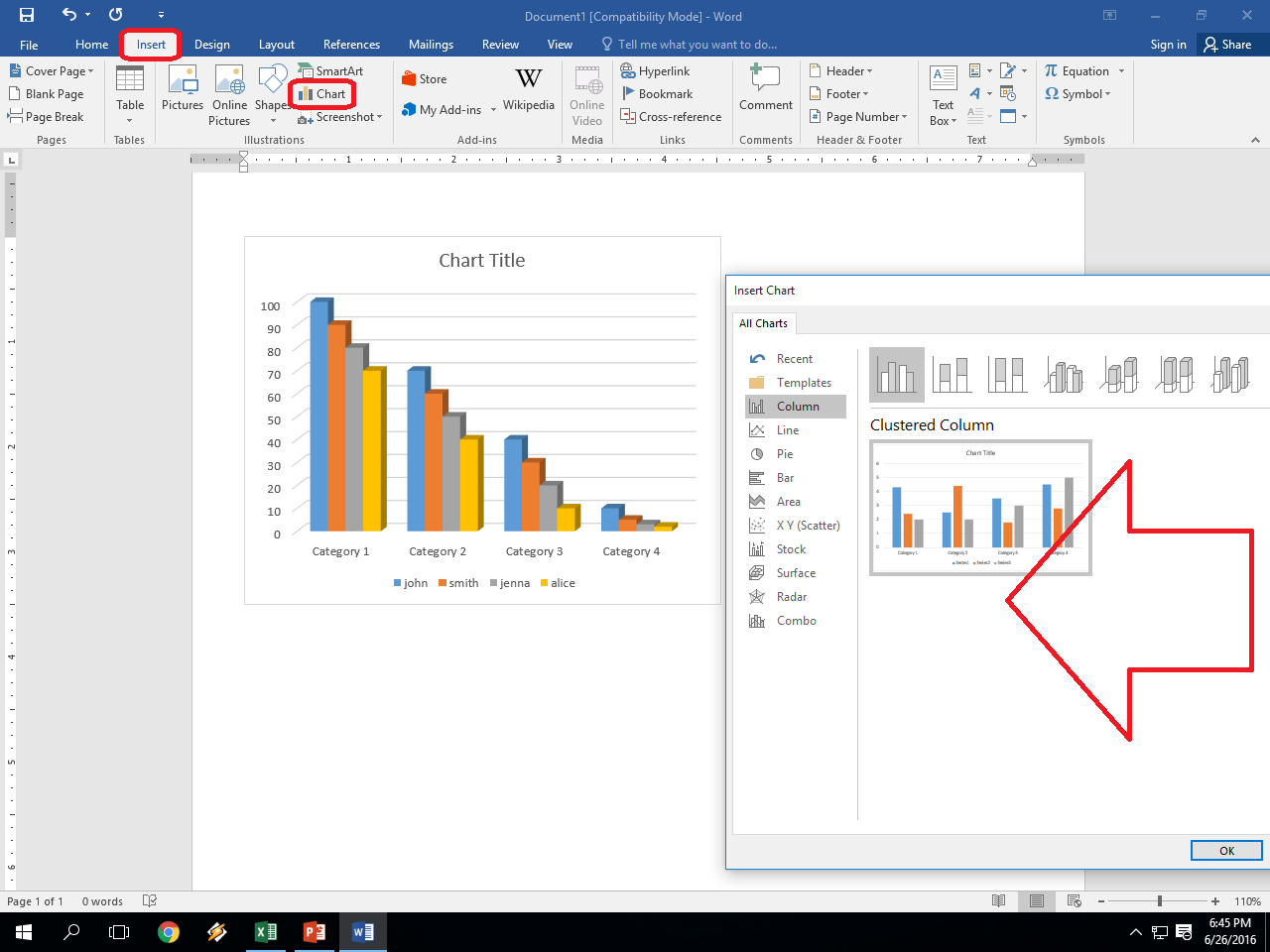 How To Insert Chart