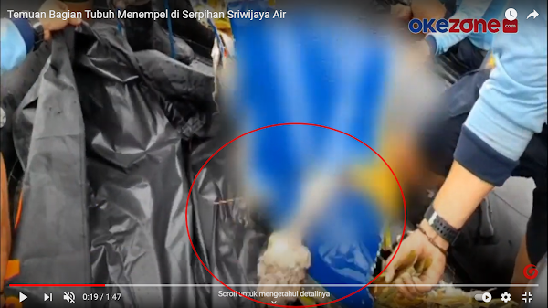 Temuan Bagian Tubuh Menempel di Serpihan Pesawat Siriwijaya Air