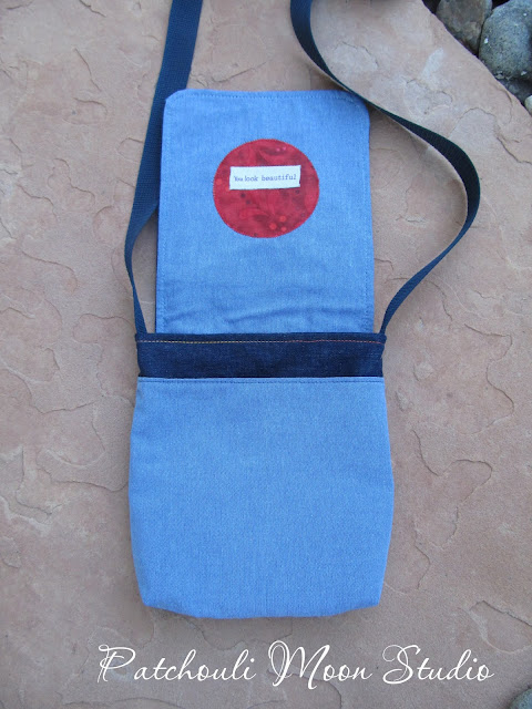 Patchouli Moon Studio~ Sew Powerful Purse #80 for 2021, using Circle Applique die cuts from Crafter's Edge