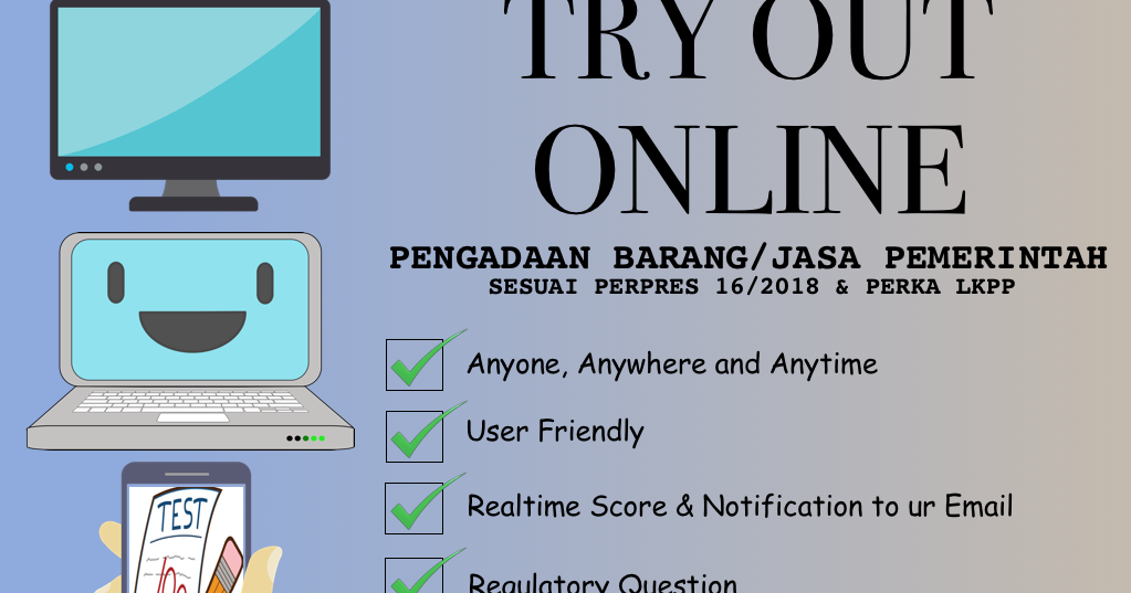 Try Out Online Pengadaan Barang Jasa Pojok Informasi Aparatur
