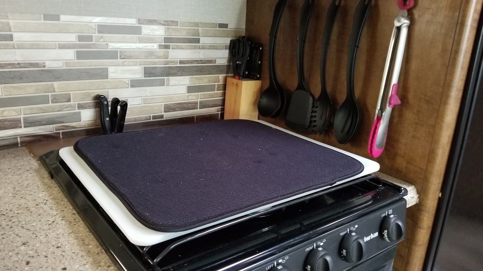 Life as a Homeschool Mom Stove Covers for the RV