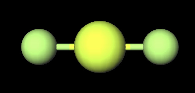 BeF2 Ball and Stick Model