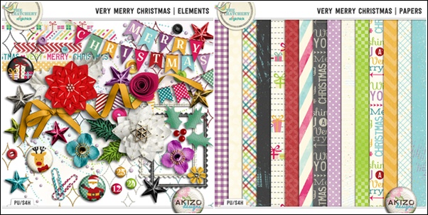 Very Merry Christmas collection by Akizo Designs