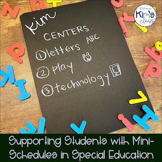 Visual supports & schedules in special education