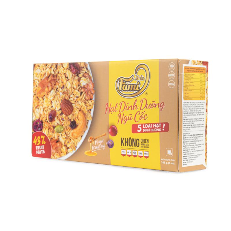 Hạt Dinh Dưỡng Ngũ Cốc Granola Faminuts Hộp Giấy 168g