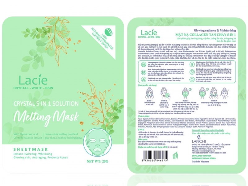 MELTING CRYSTAL 5 IN 1 SOLUTION – Mặt nạ Collagen tan chảy 5 in 1