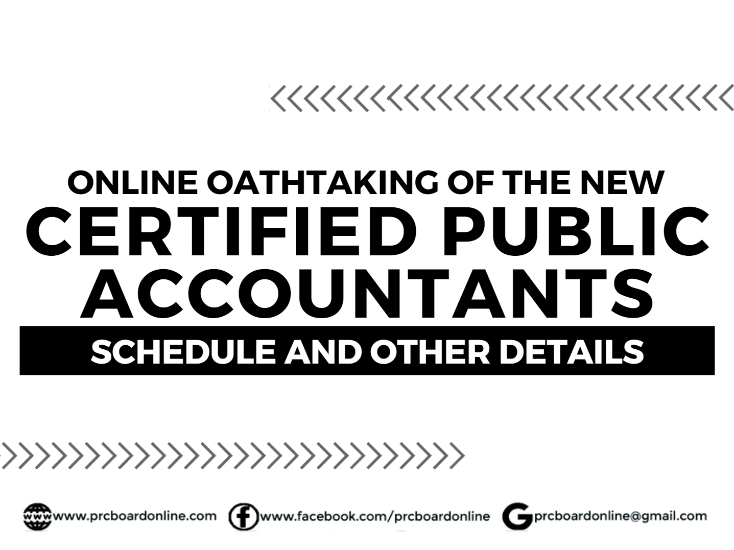 New Certified Public Accountants Online Oathtaking Schedule and Other