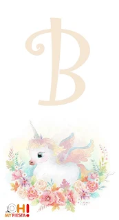 Alfabeto de Unicornio Bebé.