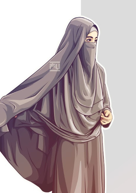 vector kartun muslimah