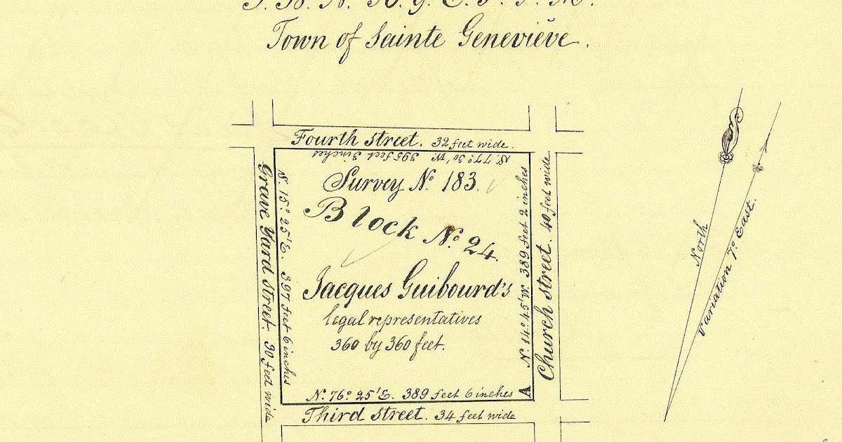 Etienne Hayseed Survey 183 of Sainte Genevieve & New Bourbon Series