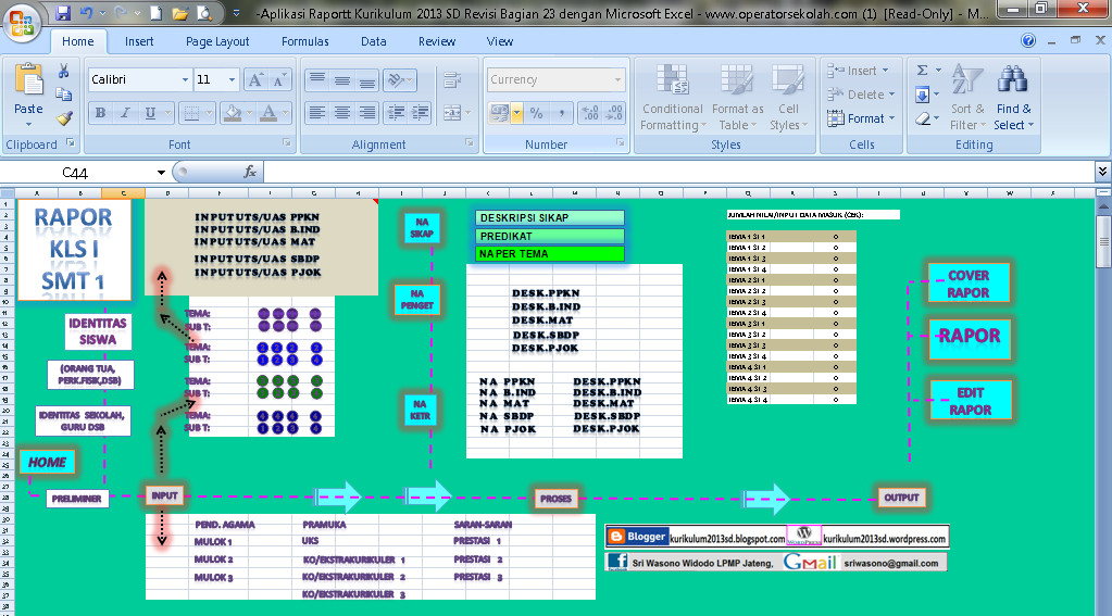 Membuat Raport Kurikulum 2013 SD Revisi Bagian 23 dengan Aplikasi Berbasis Excel