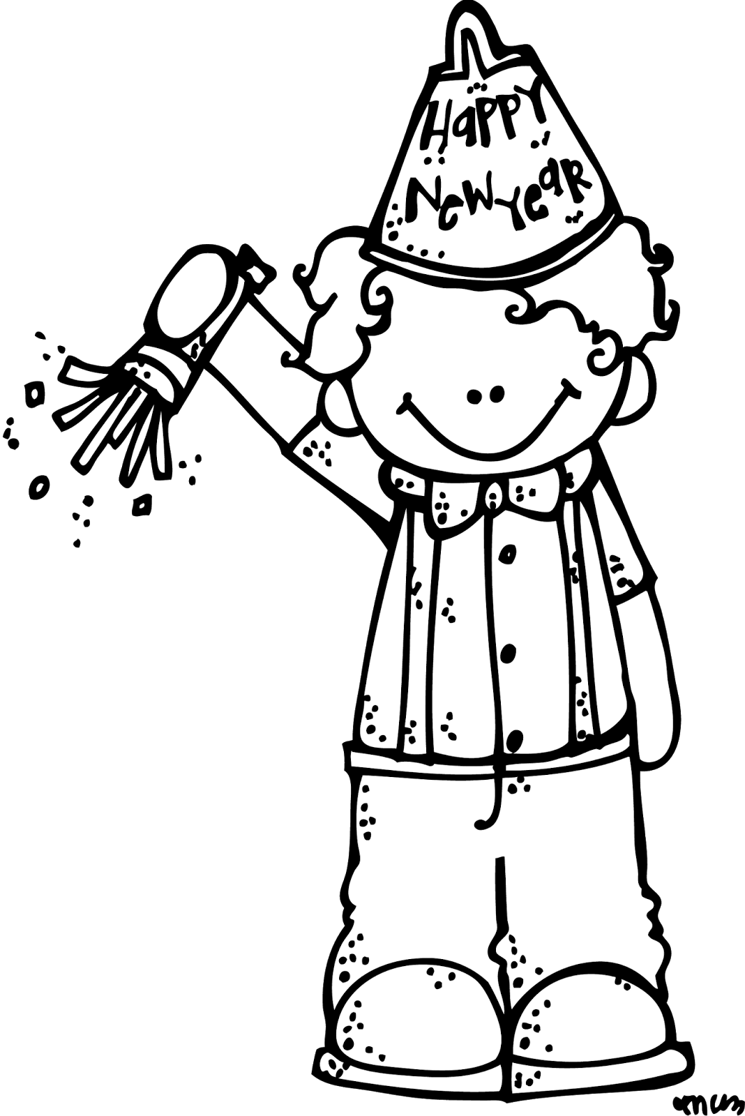 happy new year 2014 clip art black and white - photo #31