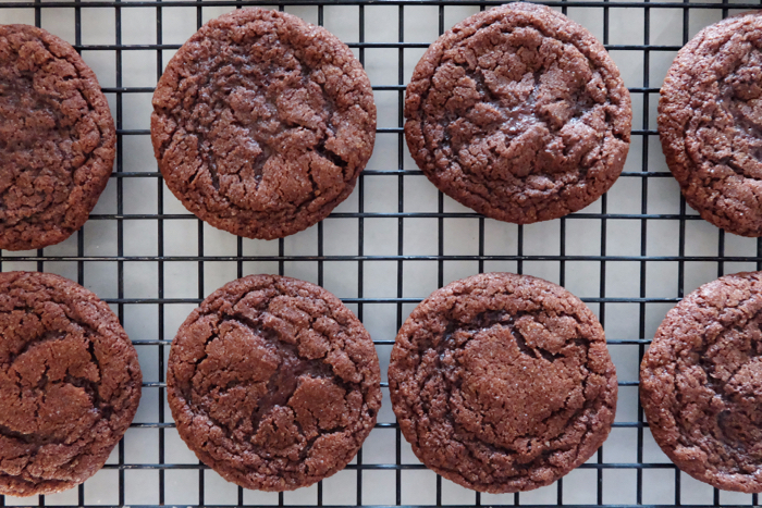 cookies cooling on rack