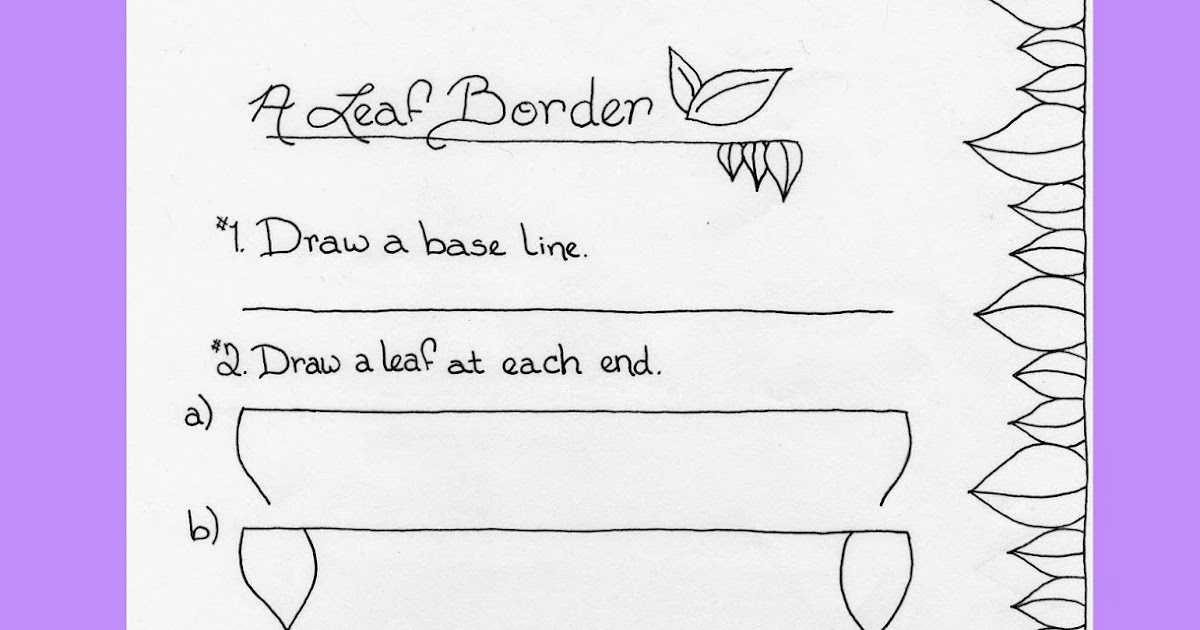 Jen Tennille's Draw Doodle Style! How To Draw a Leaf Border