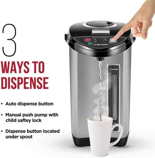 Review Chefman RJ16SS Electric Hot Water Pot Urn