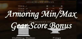 Armoring Min Max Gear Score Bonus