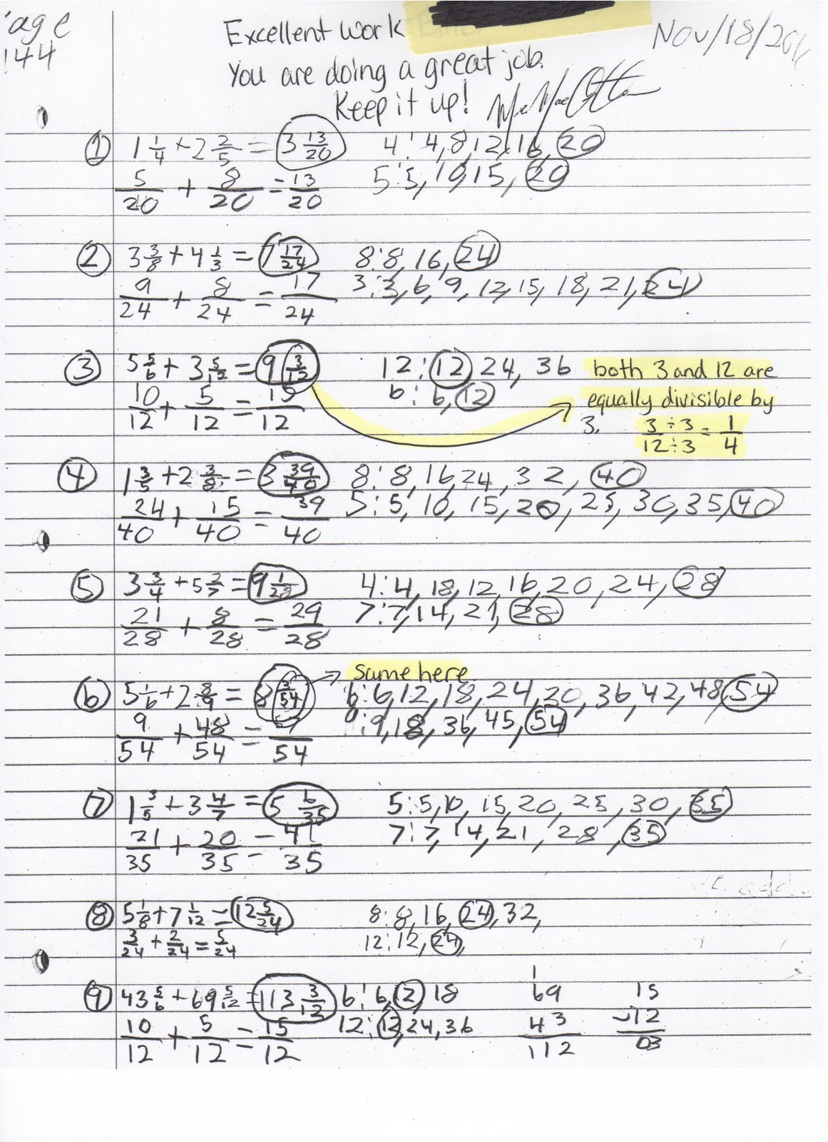 Mr. MacArthur's Professional Portfolio: Assessed Samples of Student Work