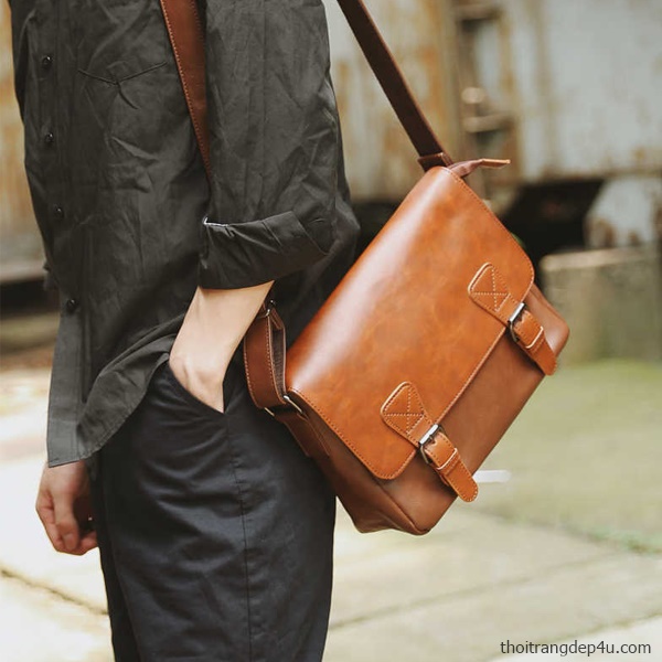 Túi đeo chéo da nam Vintage thời trang cổ điển cao cấp DNM018