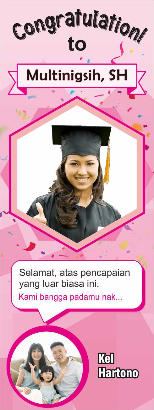 Template X Banner Wisuda Cdr King - IMAGESEE