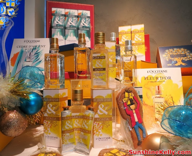 L'Occitane Xmas Collection, Un Noel a Grasse, L'Occitane, skincare, Fleur d’Or & Acacia, Cèdre & Oranger, bodycare