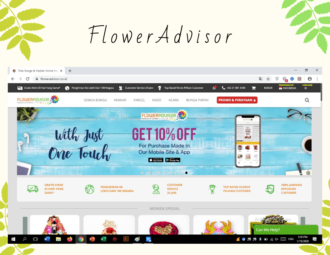 FLOWERADVISOR, PILIHAN YANG TEPAT UNTUK MENDAPATKAN BUNGA TERBAIK