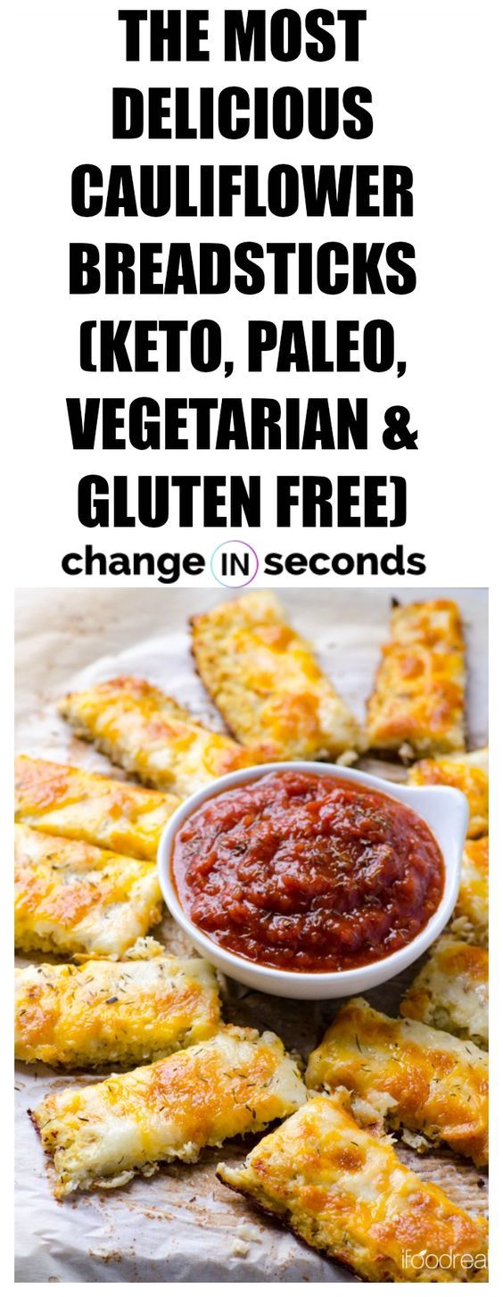 The Best Cauliflower Breadsticks (Keto, Paleo, Vegetarian & Gluten Free