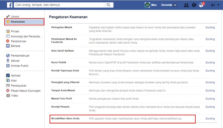 Cara Menonaktifkan Akun Facebook Sementara