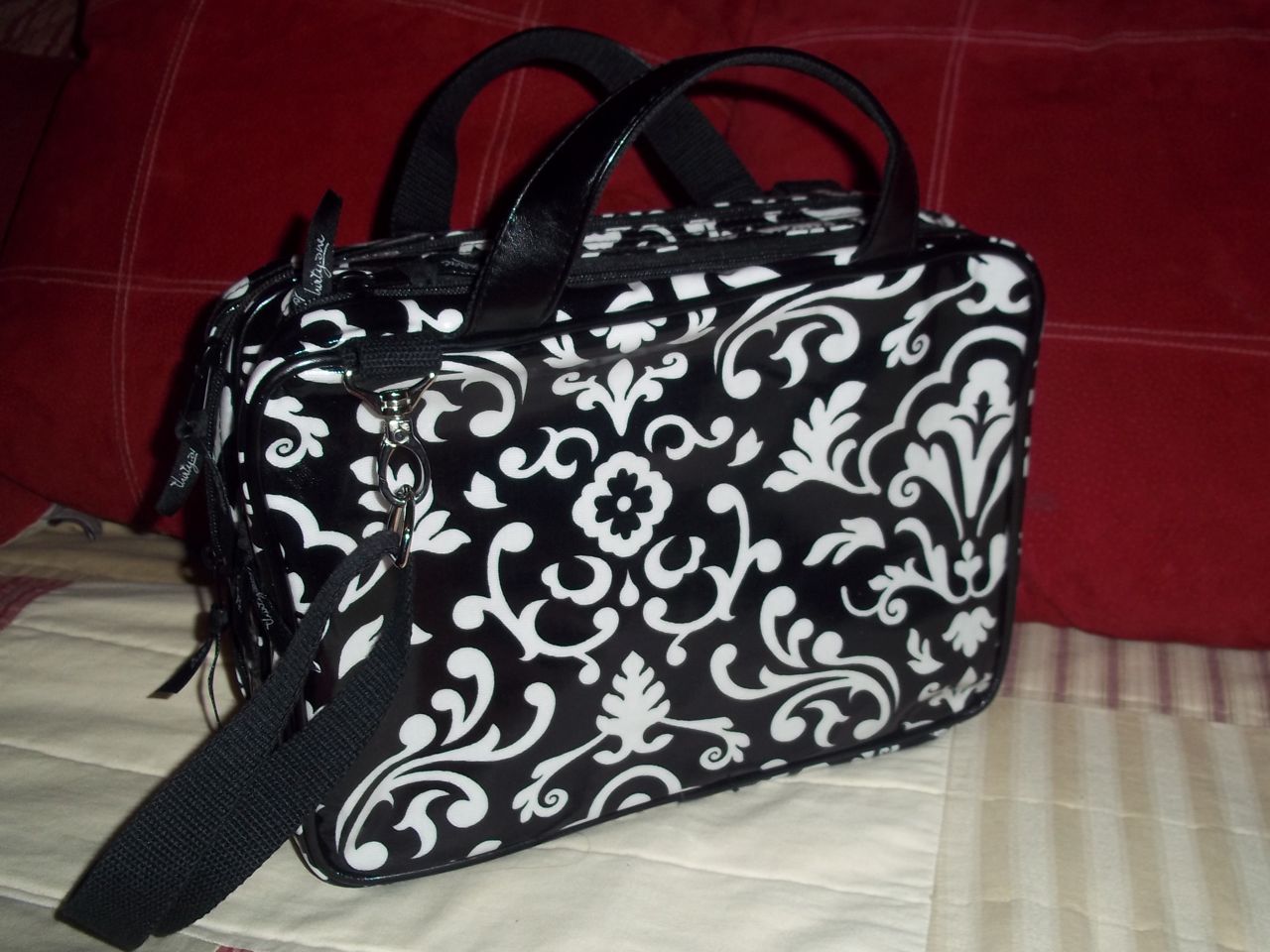 Hello, little Double Zip Cosmetic Bag in Black Parisian Pop (my ...