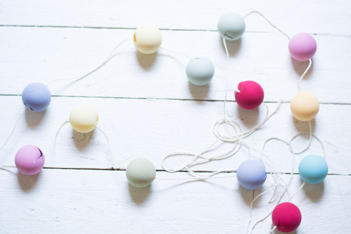 Guirnalda luces ping pong colores