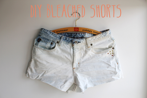 The Forge: diy: bleached studded denim shorts