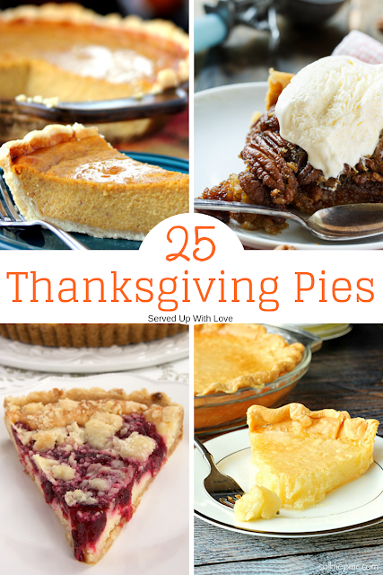 25 of the Best Thanksgiving Pies from amazing bloggers are rounded up over at Served Up With Love to make your Thanksgiving the best one yet!