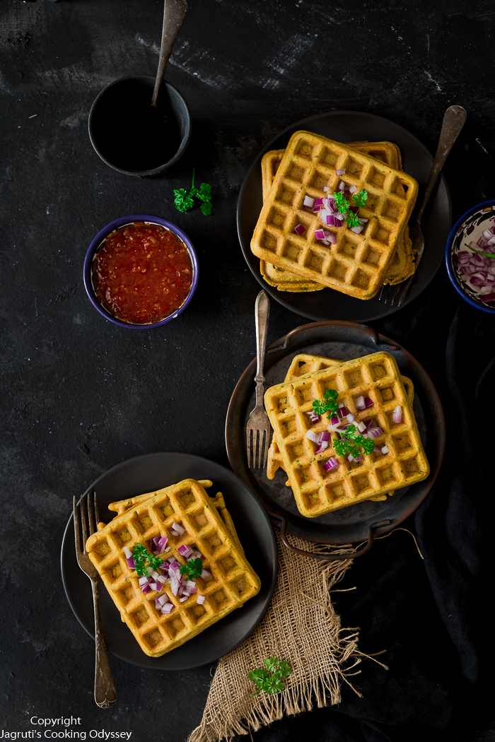 KOTHIMBIR VADI WAFFLE KOTHIMBIR VADI WAFFLE