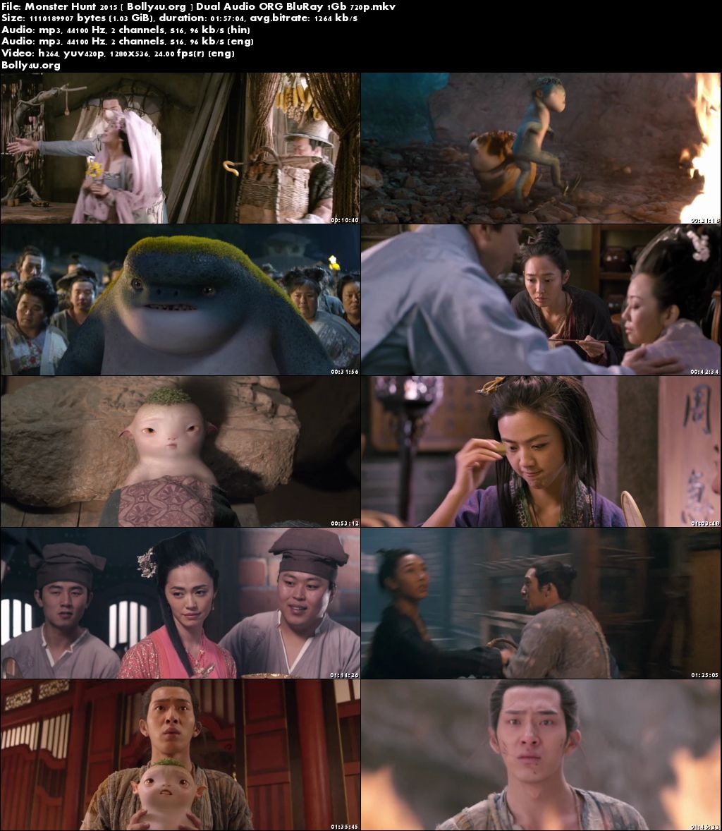 Monster Hunt 2015 BluRay 350MB Hindi Dubbed Dual Audio ORG 480p Download