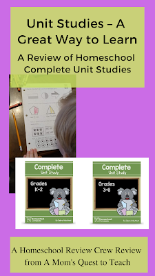 A Mom's Quest to Teach: Unit Studies – A Great Way to Learn: A Review of Homeschool Complete Unit Studies – Learning about different topics can be quite fun while using unit studies in your homeschool. #homeschool #unitstudy #kindergarten
