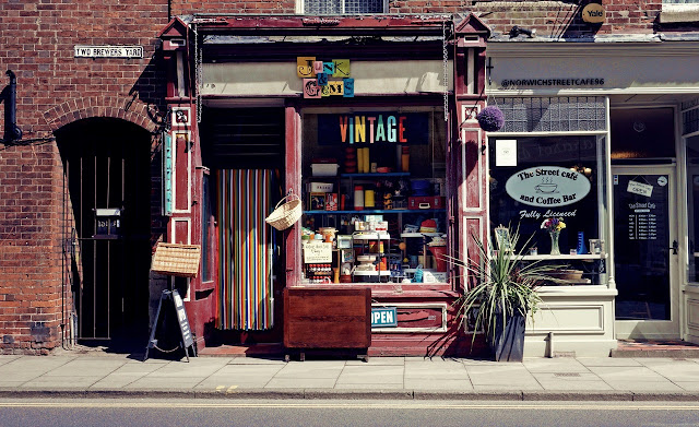 facade of a small brick shop