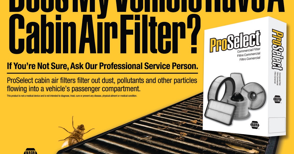 Rick's Complete Automotive DOES MY VEHCILE HAVE A CABIN AIR FILTER?