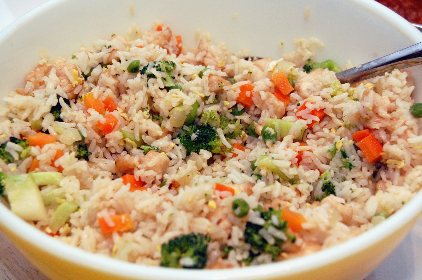 Chicken Fried Rice with Peanut Sauce