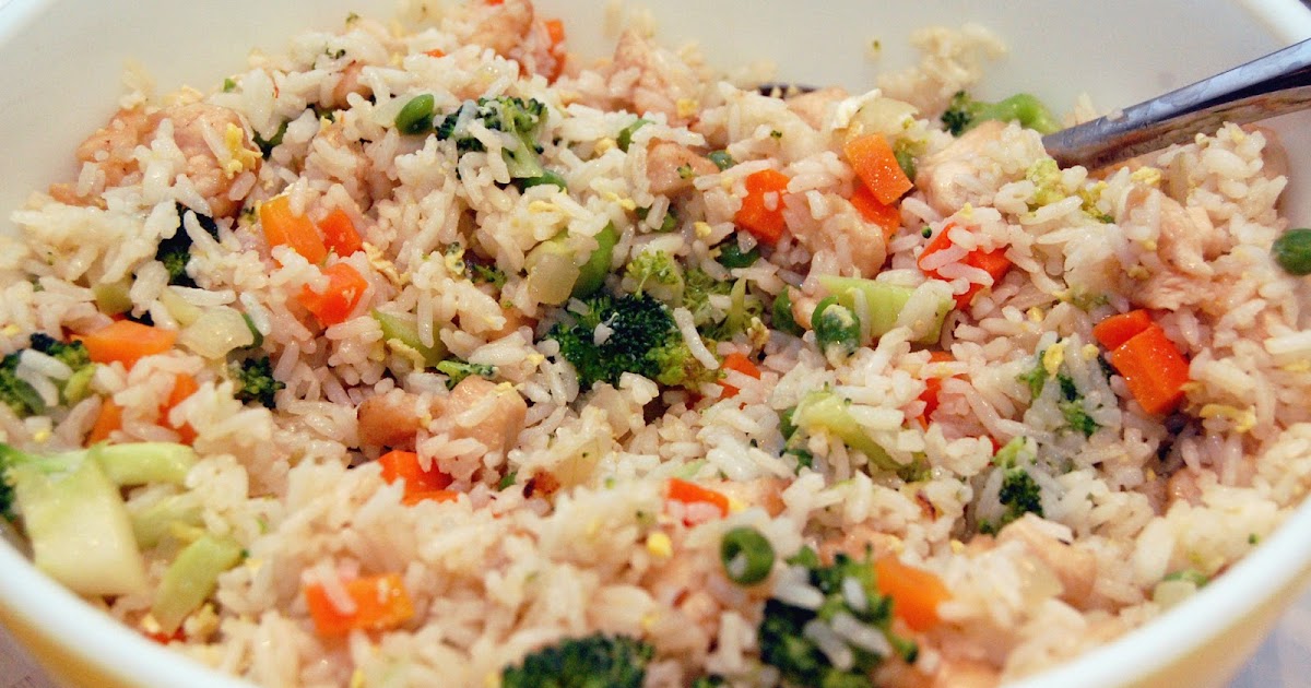 Chicken Fried Rice with Peanut Sauce