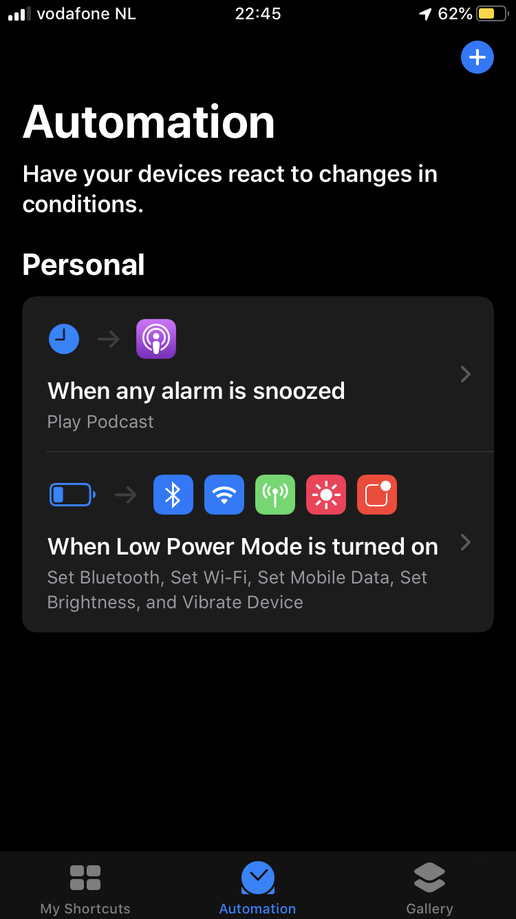Apple's new iOS 13 Automation. Dark Mode. Manage Storage Using Files
